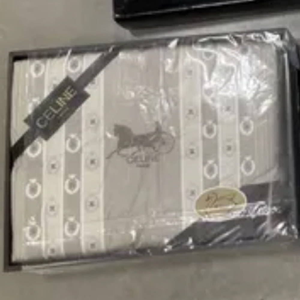 brandnew Celine Paris Striped single comforter